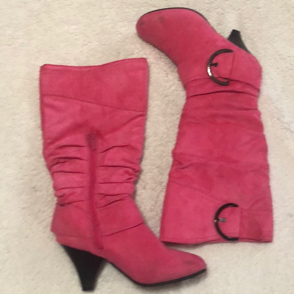 Pink boots